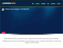 Tablet Screenshot of electricistaspereira.com